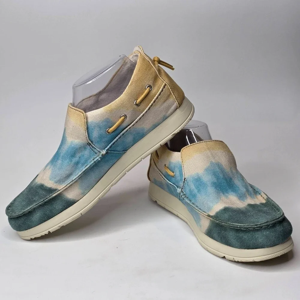Sperry Tie-Dye Moc-Sider Women's Shoes Size 8.5 Multi Canvas‎ Slip-on Loafers